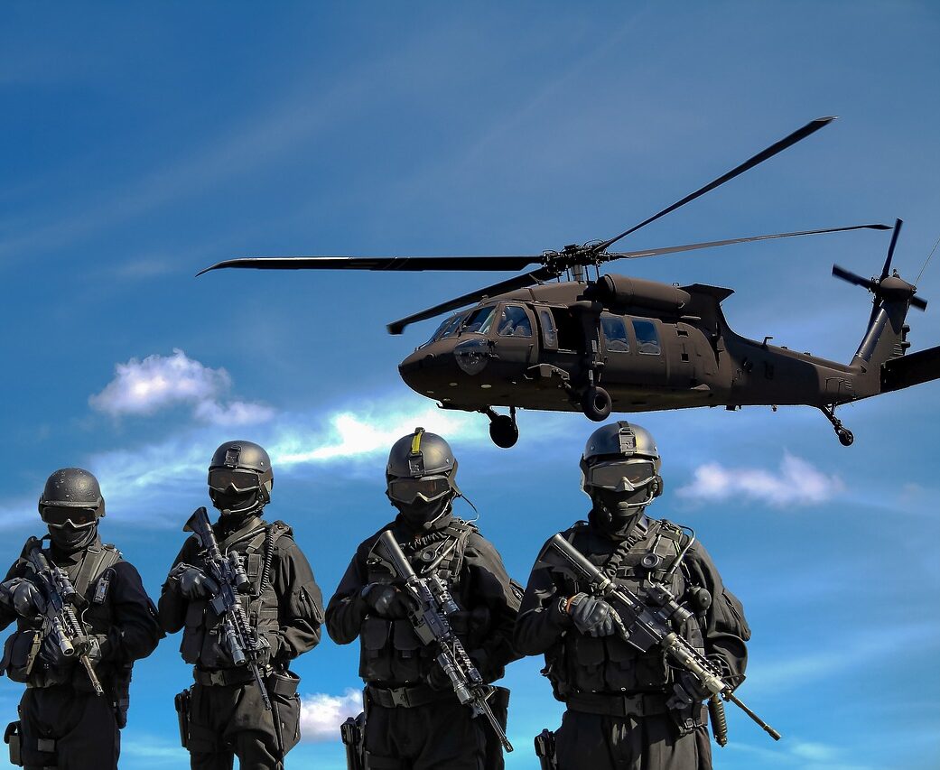 police, helicopter, military
